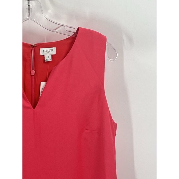 J Crew Coral Suiting Dress Sleeveless Minimalist Workwear Summer Sz 10 NWT BO652 - Picture 2 of 7